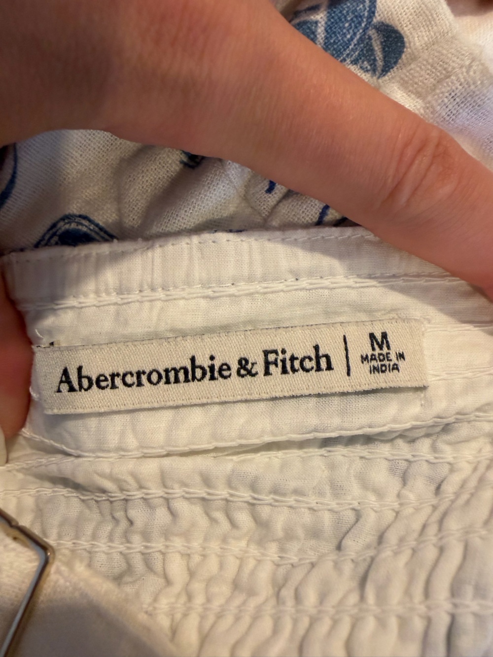 Abercrombie Linen Blend Wide Strap Square Neck Mini Dress - Nautical Print - Picture 11 of 11